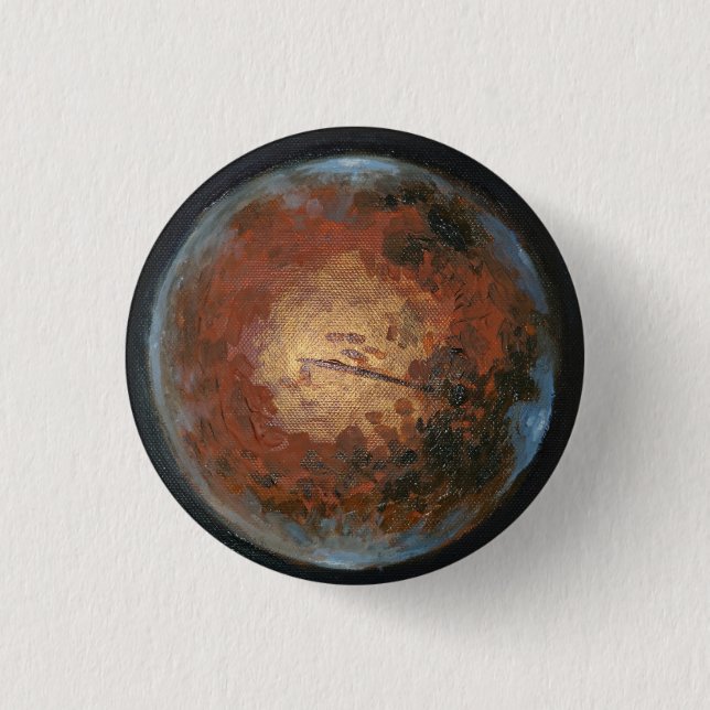 Badge Rond 2,50 Cm Planète Mars (Devant)