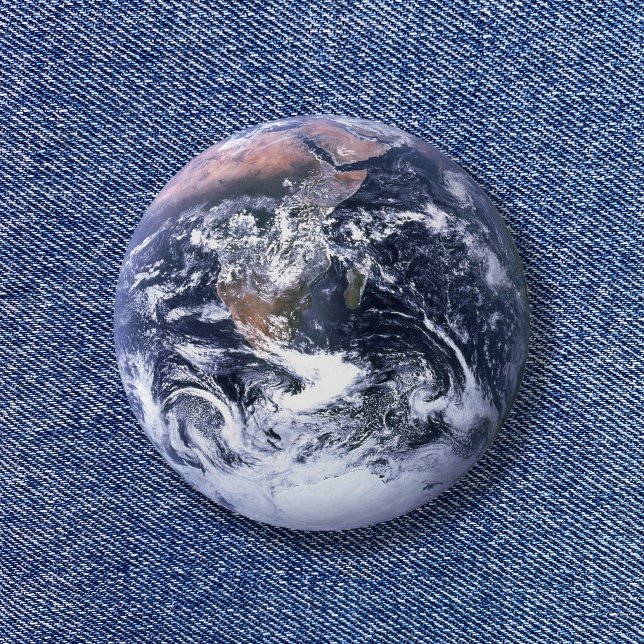 Badge Rond 2,50 Cm Planète Terre Blue Marble (Blue Marble Planet Earth Button)
