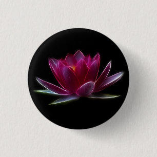 Badge Rond 2,50 Cm Plante aquatique de fleur de Lotus