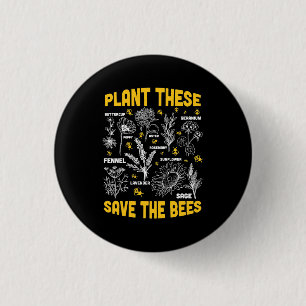 Badge Rond 2,50 Cm Plantes Qui Sauvent Les Abeilles