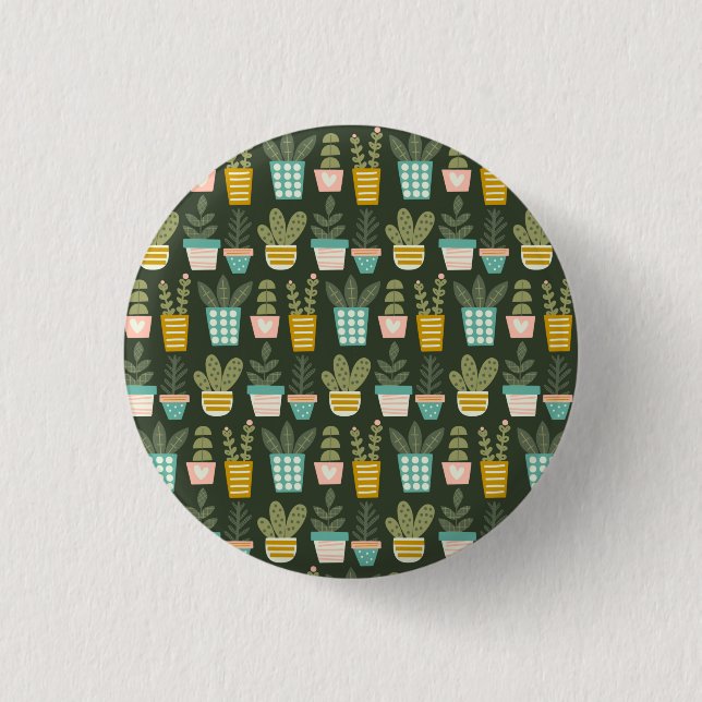 Badge Rond 2,50 Cm Plantes succulents (Devant)