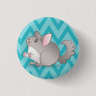 Badge Rond 2,50 Cm Plaque 3,2cm Chinchilla Bleu