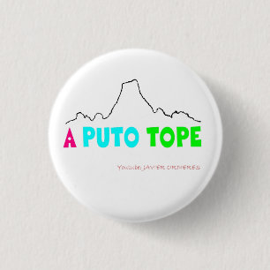 Badge Rond 2,50 Cm Plaque « A P *** Heurte "