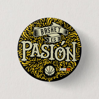 Badge Rond 2,50 Cm Plaque Basket est Passion NBN23