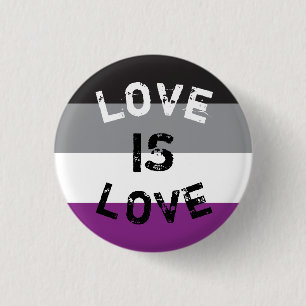 Badge Rond 2,50 Cm Plaque Drapeau Asexuel Love - Love i Love