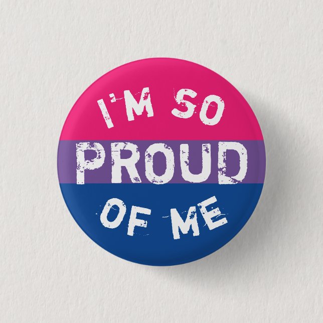 Badge Rond 2,50 Cm Plaque Drapeau Bissexué Sous Proud - Love i Love (Devant)