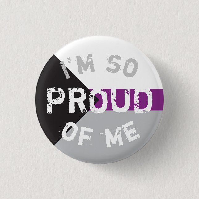 Badge Rond 2,50 Cm Plaque Drapeau Demisexual Sous Proud - Love i Love (Devant)