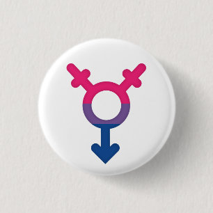 Badge Rond 2,50 Cm Plaque Drapeau Symbole Bissexué Elle - Love i Lov