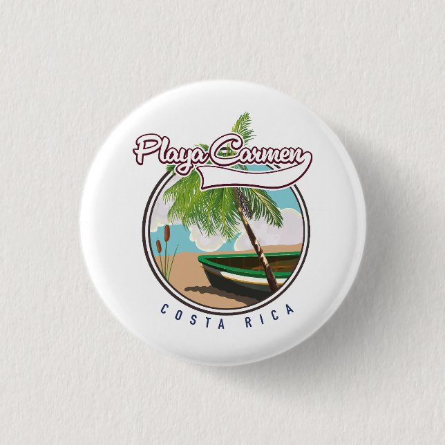 Badge Rond 2,50 Cm Playa carmen Costa rica (Devant)