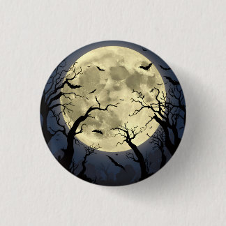 Badge Rond 2,50 Cm Pleine lune éffrayante