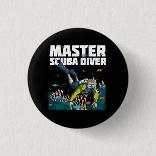 Badge Rond 2,50 Cm Plongée Master Plongée Plongée Down Dive Adventure