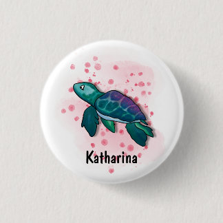 Badge Rond 2,50 Cm Plongez dans la magie de l'océan avec des tortues