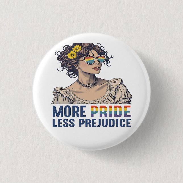 Badge Rond 2,50 Cm Plus de fierté moins de préjugés (Devant)
