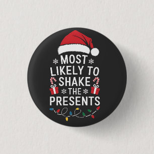 Badge Rond 2,50 Cm Plus susceptible de secouer les cadeaux de Noël
