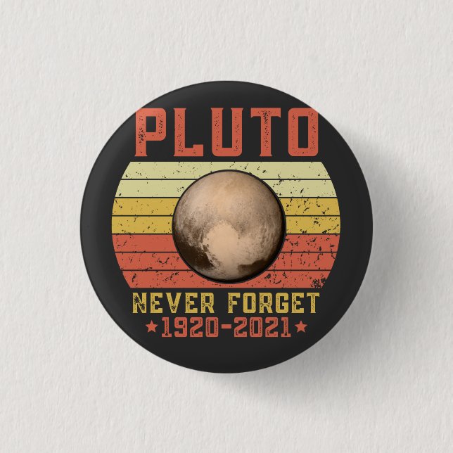 Badge Rond 2,50 Cm pluto N'OUBLIEZ JAMAIS (Devant)
