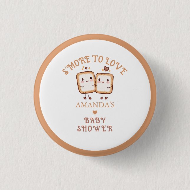 Badge Rond 2,50 Cm Plutôt pour aimer le Baby shower Campfire (Devant)