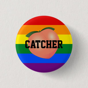 Badge Rond 2,50 Cm Pocher Emoji Gay en bas