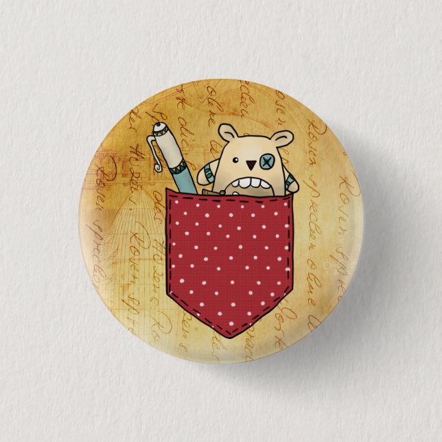 Badge Rond 2,50 Cm Pochette mange-inquiétude (Devant)