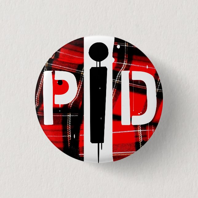 BADGE ROND 2,50 CM POÈTES DANS LE BOUTON DE PLAID DE DÉTRESSE (Devant)