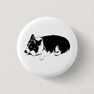 Badge Rond 2,50 Cm point lumineux calme, corgi