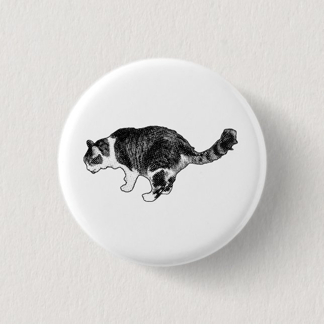 Badge Rond 2,50 Cm Point lumineux, particularité de chat (Devant)