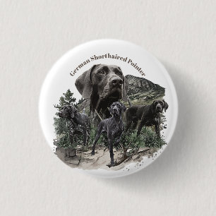 Badge Rond 2,50 Cm Pointeur à poils courts allemand