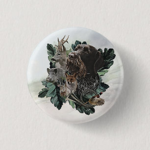 Badge Rond 2,50 Cm Pointeur À poils durs allemand