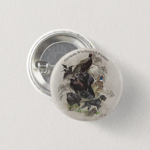 Badge Rond 2,50 Cm Pointeur À poils durs allemand