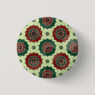 Badge Rond 2,50 Cm Points du cercle géométrique Vintage Boho Mandala 