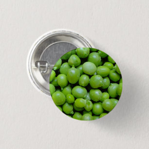 Badge Rond 2,50 Cm Pois verts fraîchement hachés