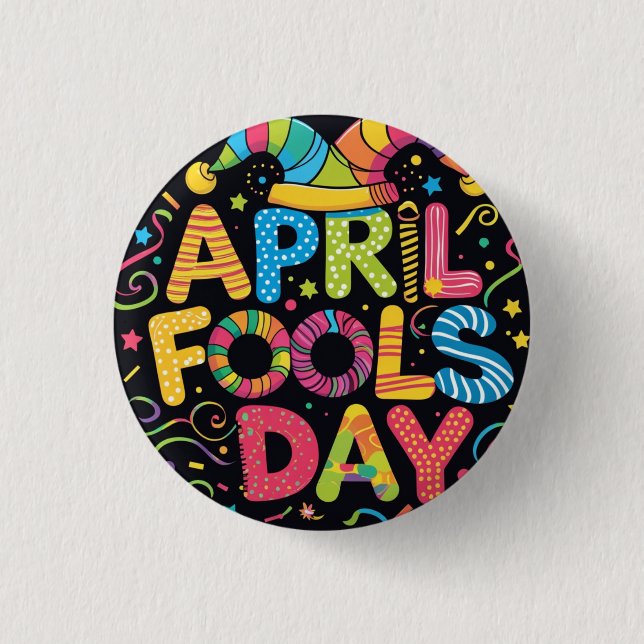 Badge Rond 2,50 Cm Poisson d'avril (Devant)