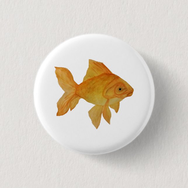 Badge Rond 2,50 Cm Poisson d'or (Devant)