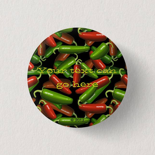 Badge Rond 2,50 Cm Poivrons de piment (Devant)