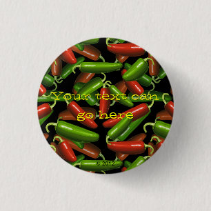 Badge Rond 2,50 Cm Poivrons de piment