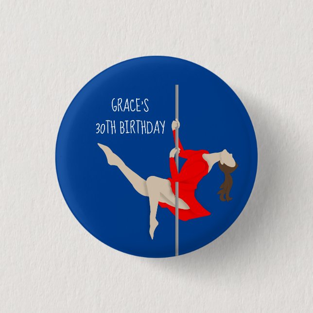Badge Rond 2,50 Cm Pole Fitness (Devant)
