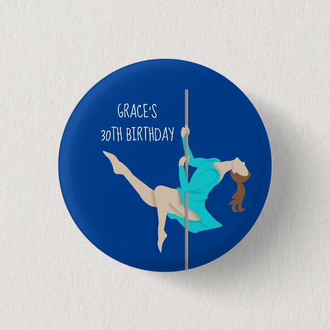 Badge Rond 2,50 Cm Pole Fitness (Devant)