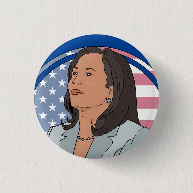 Badge Rond 2,50 Cm Politique Kamala Harris (Devant)