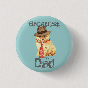 Badge Rond 2,50 Cm Pomeranian Dad