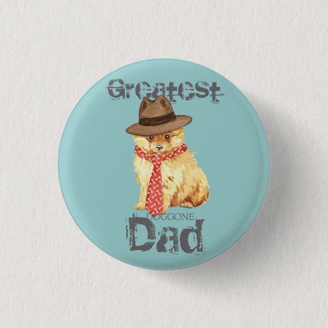 Badge Rond 2,50 Cm Pomeranian Dad (Devant)