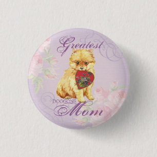 Badge Rond 2,50 Cm Pomeranian Heart Mom