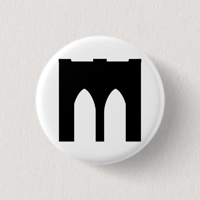 Badge Rond 2,50 Cm Pont de Brooklyn (Devant)