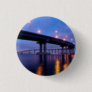 Badge Rond 2,50 Cm Pont du Coronado à Dusk