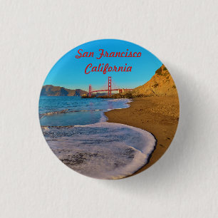 Badge Rond 2,50 Cm Pont Golden Gate de San Francisco Californie