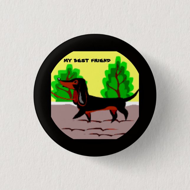 Badge Rond 2,50 Cm Pooch - (Devant)