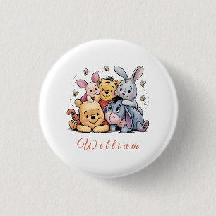 Badge Rond 2,50 Cm Pooh & ses amis Pastel
