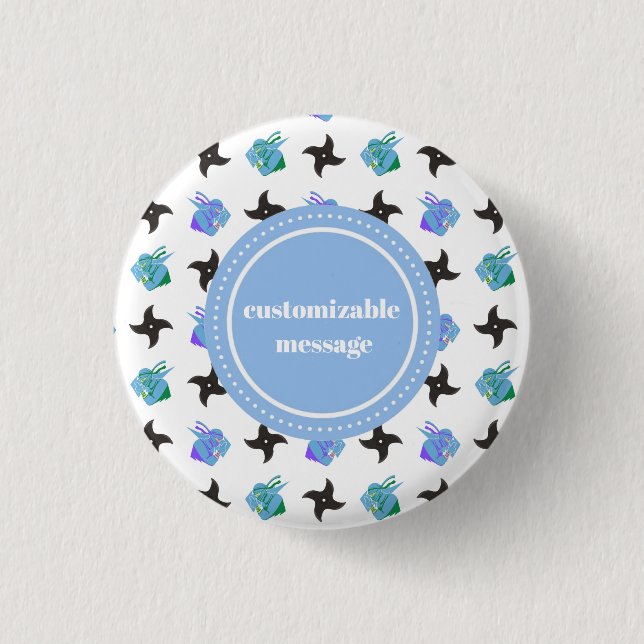 Badge Rond 2,50 Cm Pop Ninja Throwing Star (Devant)