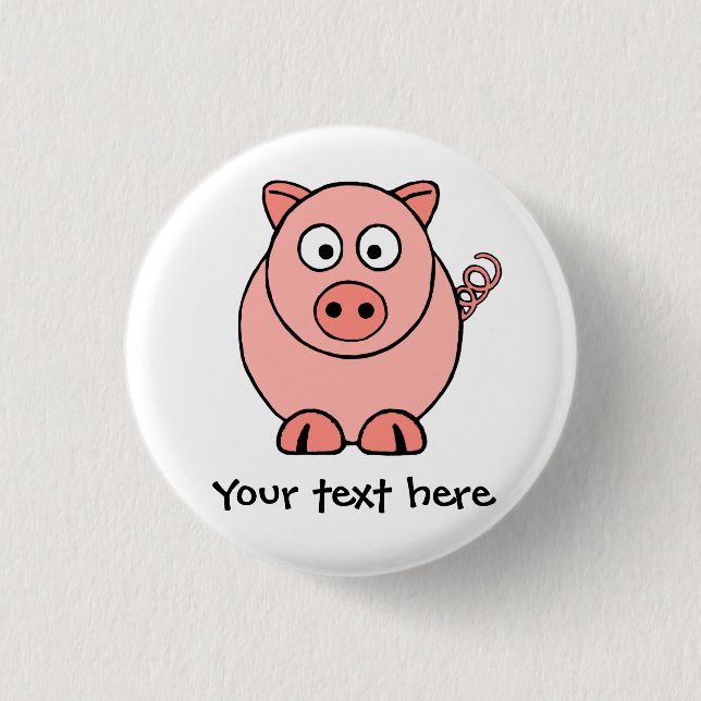 Badge Rond 2,50 Cm Porc rose (Devant)