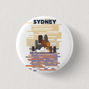 Badge Rond 2,50 Cm Port de Sydney