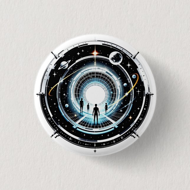 Badge Rond 2,50 Cm Portail cosmique (Devant)