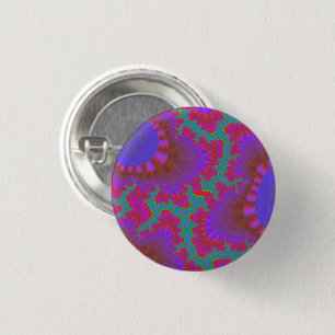Badge Rond 2,50 Cm Porte-arc rose et Turquoise